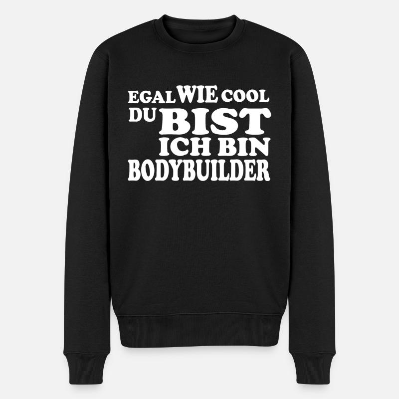 Bodybuilder - Männer Premium Bio Pullover - Schwarz