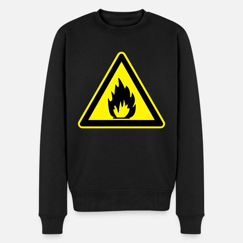 signe inflammable - Pull Premium bio Homme - noir