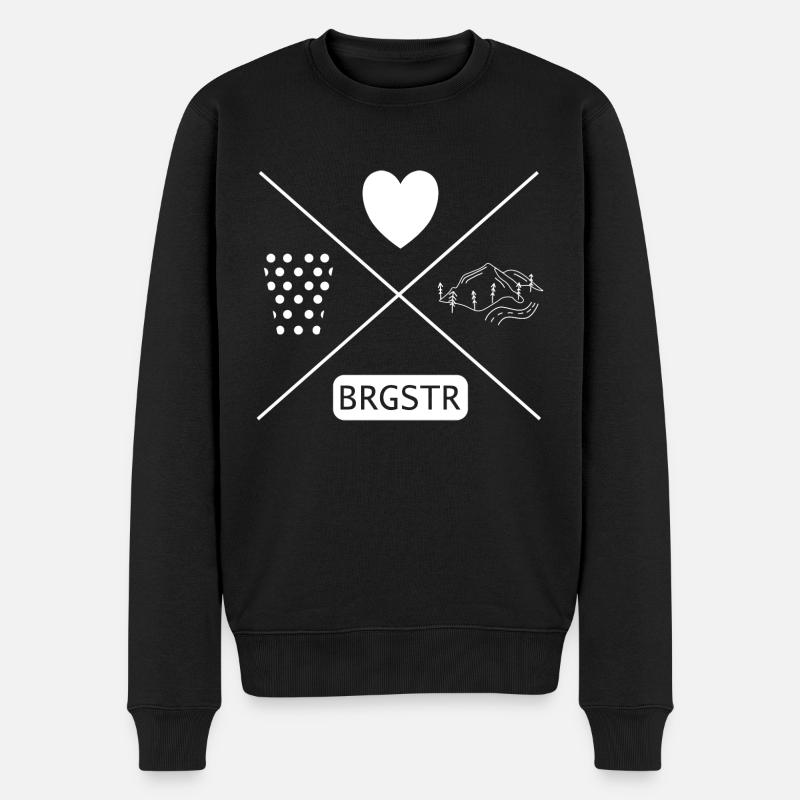 BRGSTR - Bergstrasses Liebe - Pull Premium bio Homme - noir
