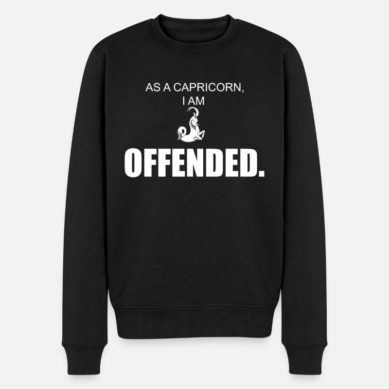 CAPRICORN - Männer Premium Bio Pullover - Schwarz