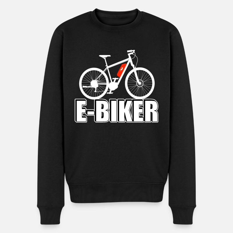 E Biker - Männer Premium Bio Pullover - Schwarz