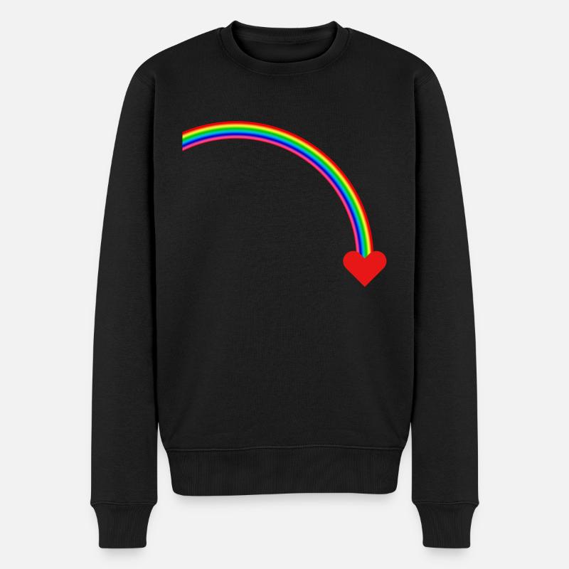 Arc-en-ciel - Pull Premium bio Homme - noir