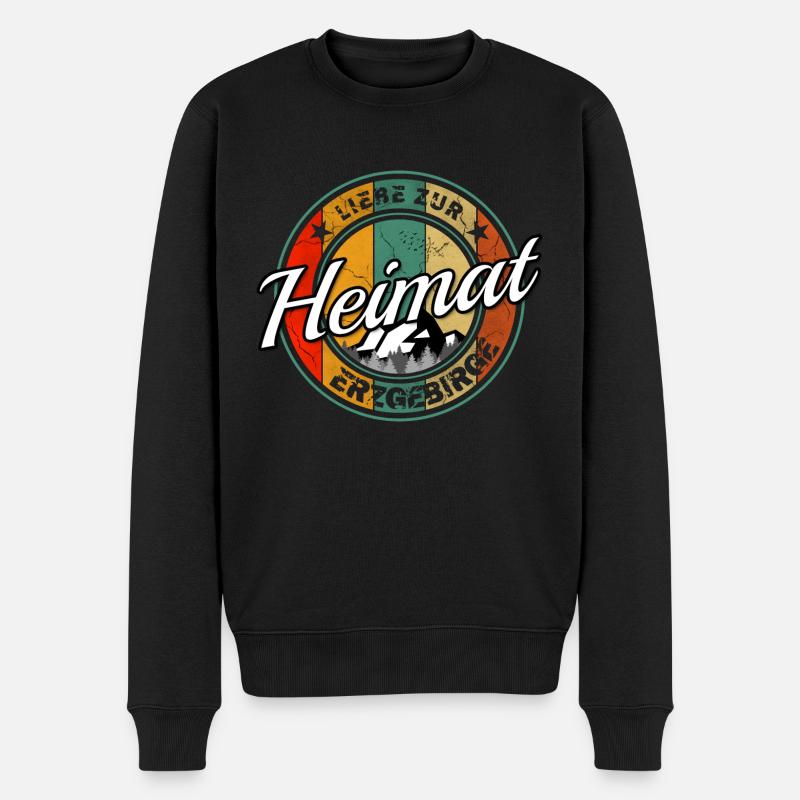 Erzgebirge Design - Männer Premium Bio Pullover - Schwarz