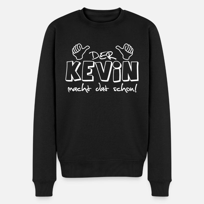Kevin - Männer Premium Bio Pullover - Schwarz