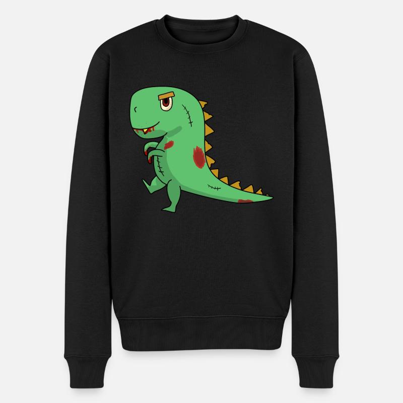 Zombie Dinosaure Halloween - Pull Premium bio Homme - noir