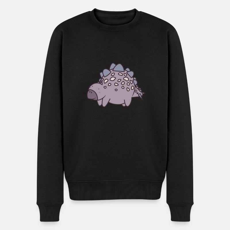 Alter Dinosaurier Stegosaurus - Männer Premium Bio Pullover - Schwarz