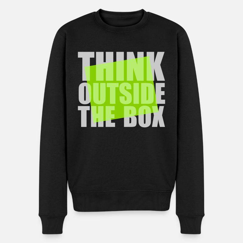 Grün Think outside - Männer Premium Bio Pullover - Schwarz