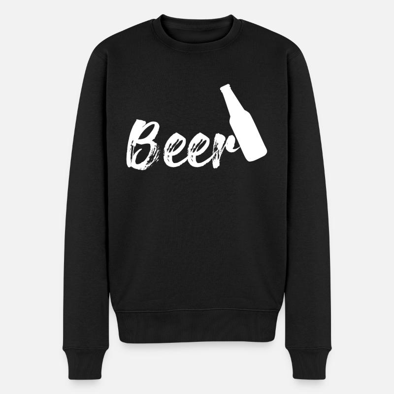 Bier tshirt - Männer Premium Bio Pullover - Schwarz