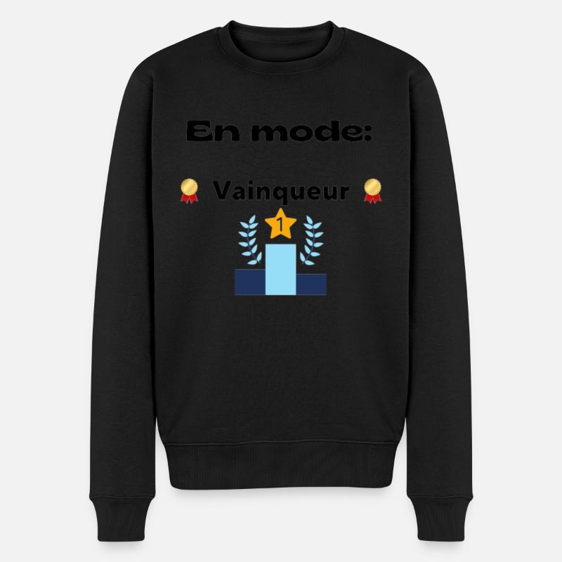 En mode vainqueur - Pull Premium bio Homme - noir