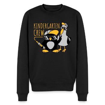 Kindergarten Crew Möwe Pinguin - Männer Premium Bio Pullover - Schwarz - Vorne - Nico (187cm)