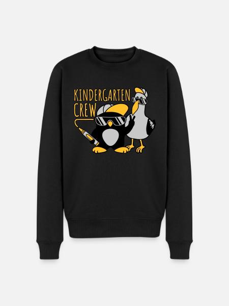 Kindergarten Crew Seagull Penguin - Men's Premium Organic Jumper - black