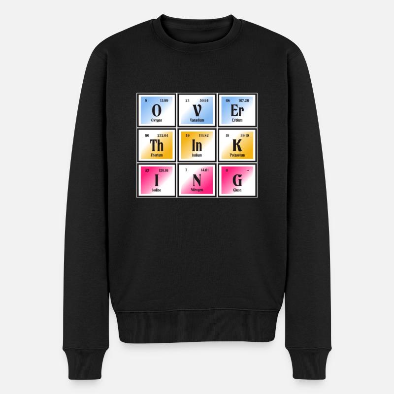 Überdenken | Periodensystem der Elemente - Männer Premium Bio Pullover - Schwarz