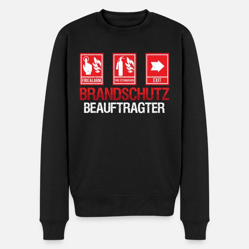 Brandschutz Brandschutzbeauftragter Beruf - Männer Premium Bio Pullover - Schwarz