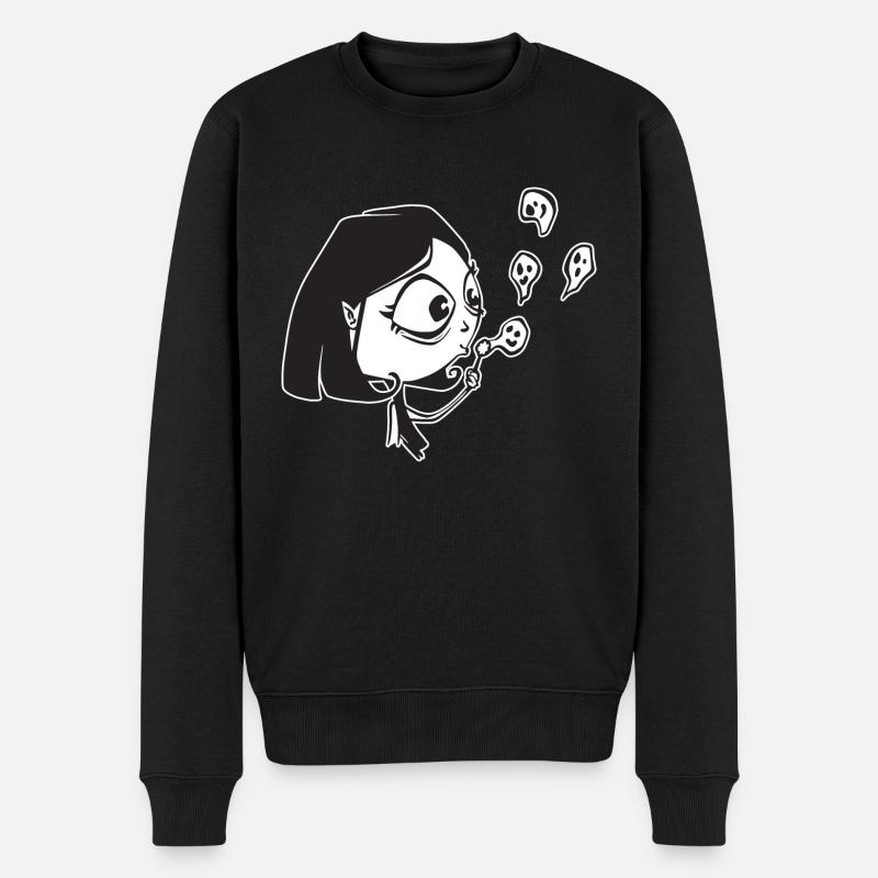 Phantom Vampir - Männer Premium Bio Pullover - Schwarz