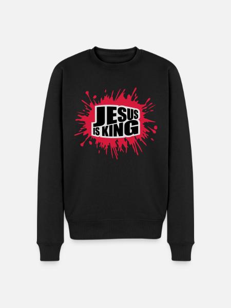 jesus is king quote - Men's Premium Organic Jumper - black