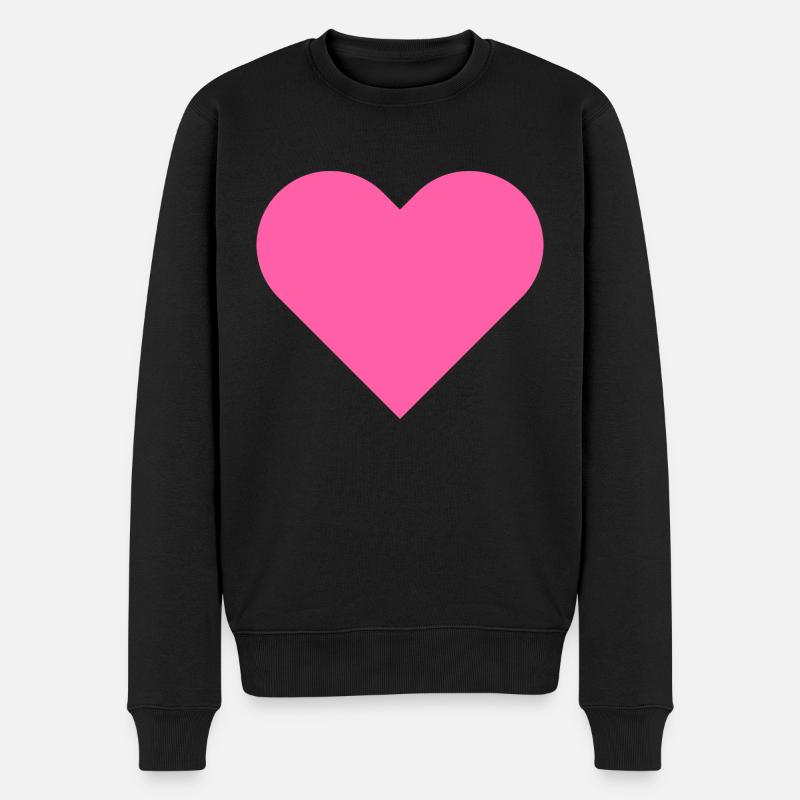 Ich liebe dich - Männer Premium Bio Pullover - Schwarz