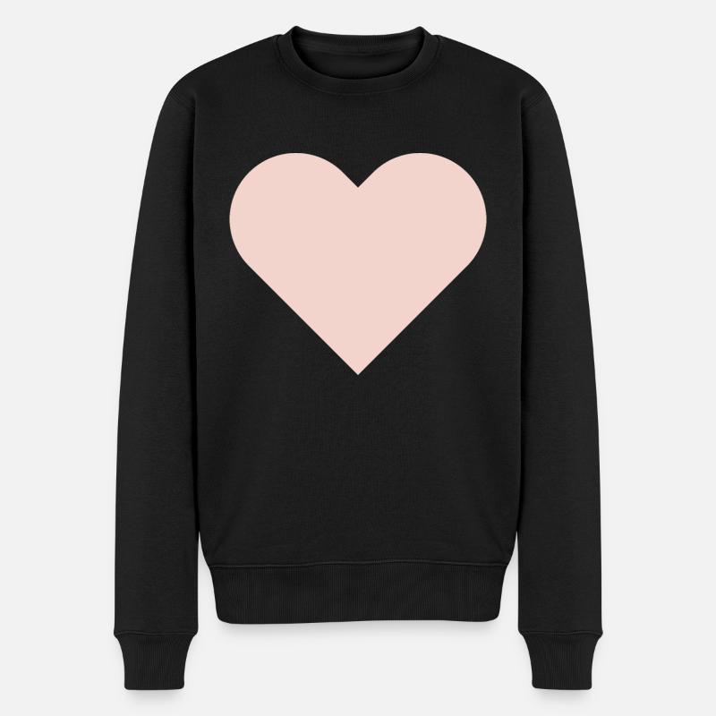 Ich liebe dich - Männer Premium Bio Pullover - Schwarz