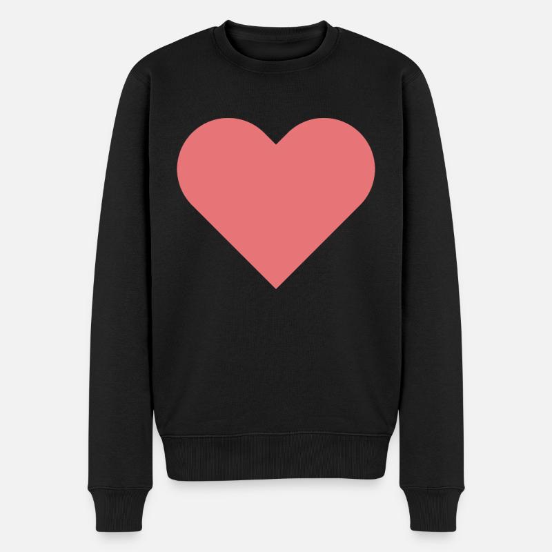 Ich liebe dich - Männer Premium Bio Pullover - Schwarz