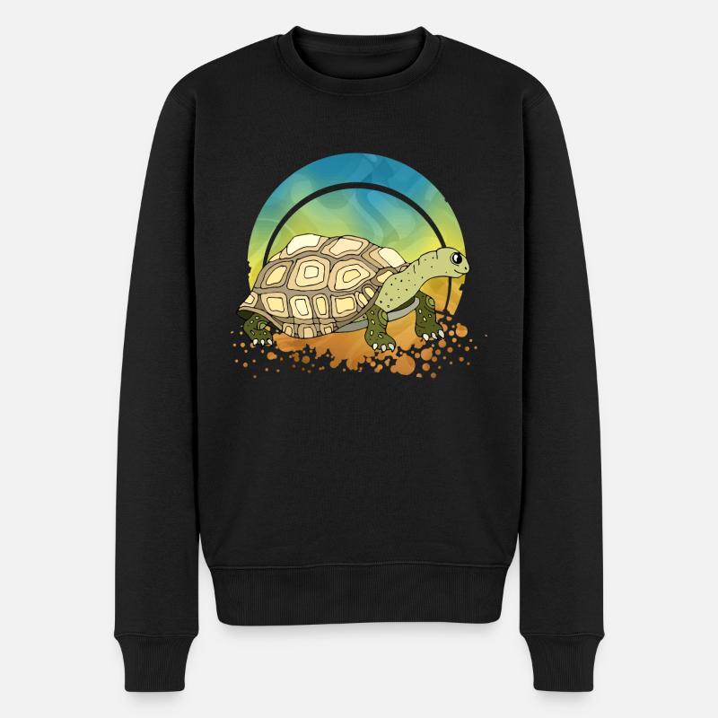 Schildkröte - Männer Premium Bio Pullover - Schwarz