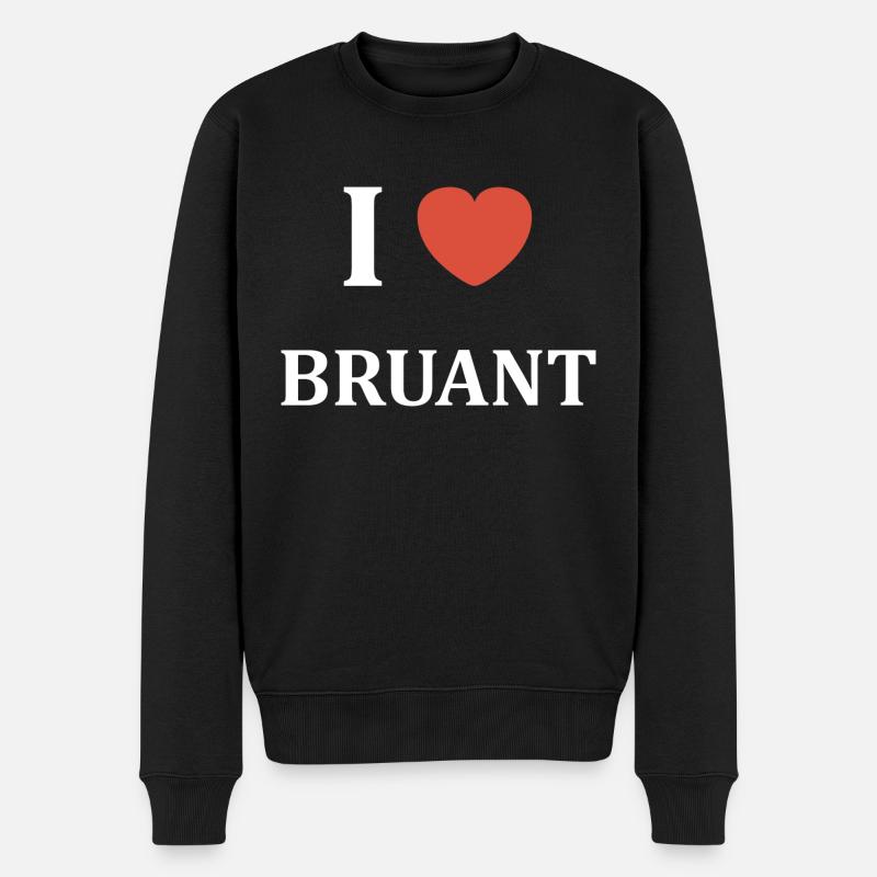 i love Bruant - Pull Premium bio Homme - noir