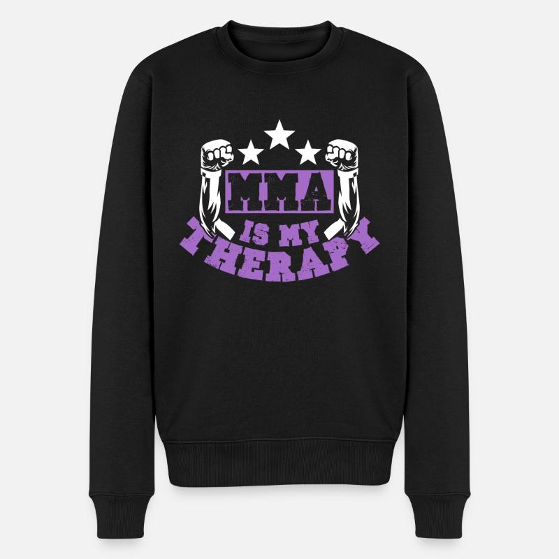 mma therapy - Männer Premium Bio Pullover - Schwarz