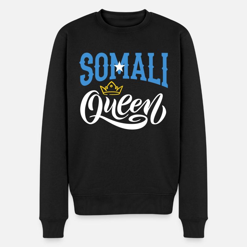 Reine Somalienne Somalie Drapeau somalien - Pull Premium bio Homme - noir