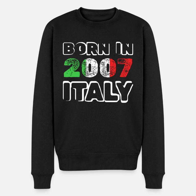Italy 2007 - Männer Premium Bio Pullover - Schwarz