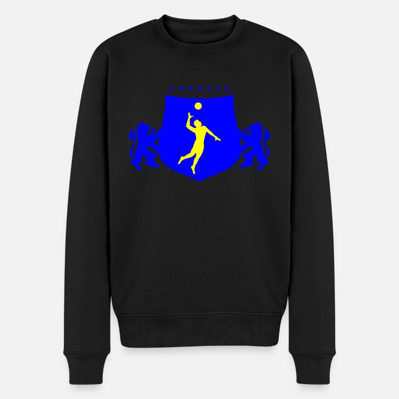 Handball Wappen - Männer Premium Bio Pullover - Schwarz
