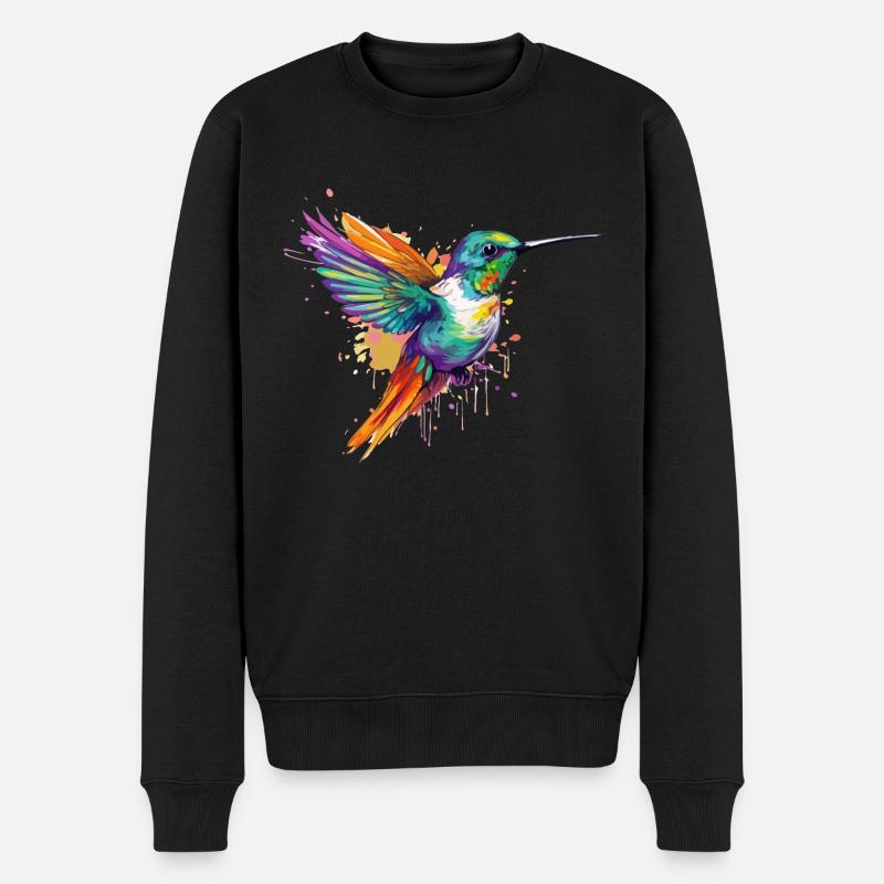 Ozi le colibri - Pull Premium bio Homme - noir