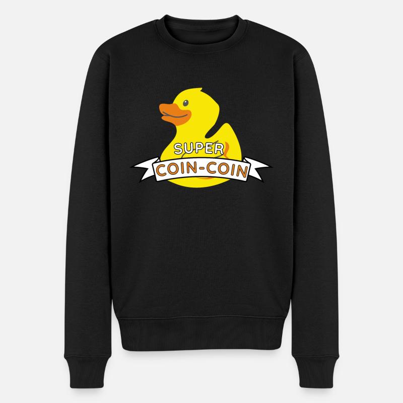 Super Coin-Coin - Männer Premium Bio Pullover - Schwarz