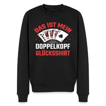 Doppelkopf Kartenspielen Doppelkopfspieler - Männer Premium Bio Pullover - Schwarz - Vorne - Nico (187cm)