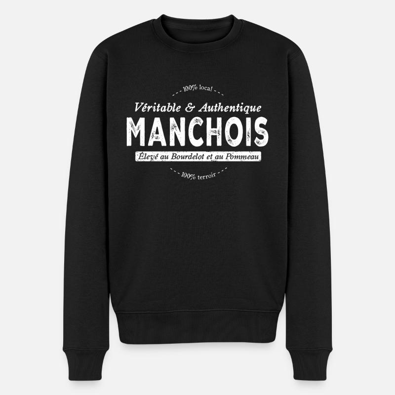 Manchois de la Manche - Pull Premium bio Homme - noir