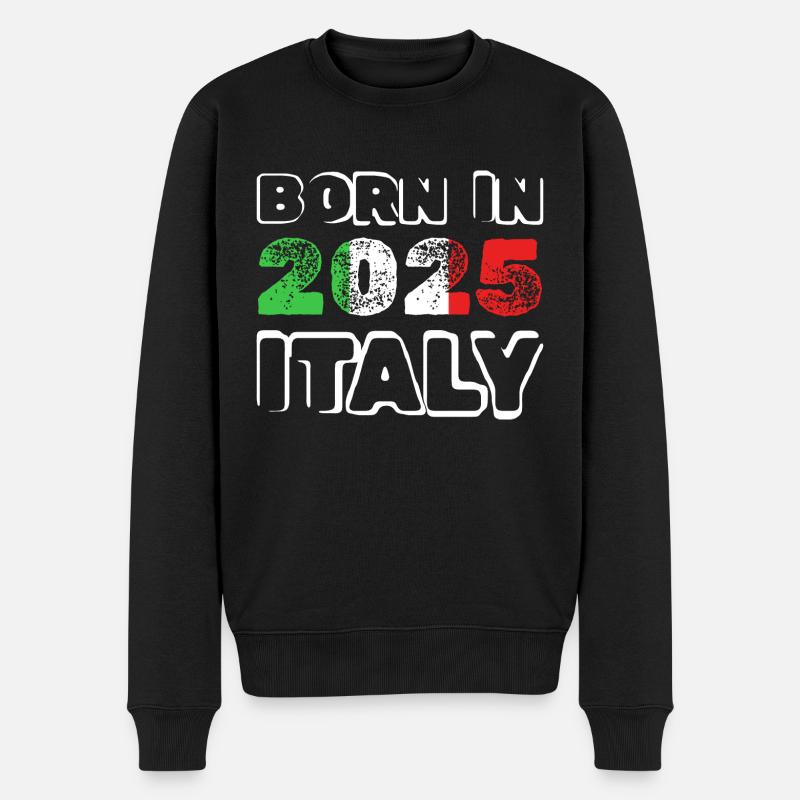 Geboren 2025 - Männer Premium Bio Pullover - Schwarz