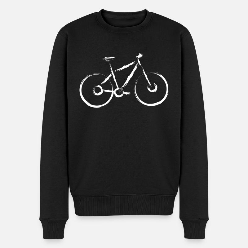 Mountainbike, Mtb - Männer Premium Bio Pullover - Schwarz