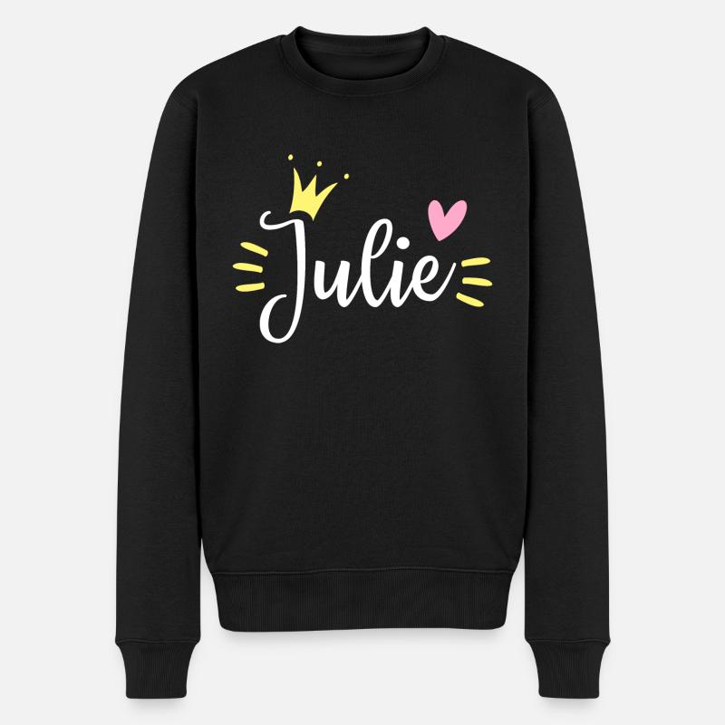 Couronne de prénom Julie - Pull Premium bio Homme - noir