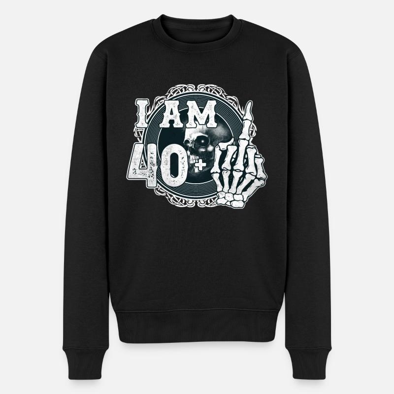 J’ai 40 ans plus 1 majeur crâne drôle 41 - Pull Premium bio Homme - noir