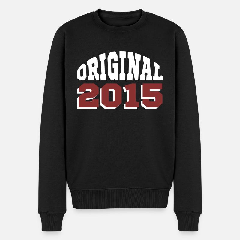 Original 2015 - Männer Premium Bio Pullover - Schwarz