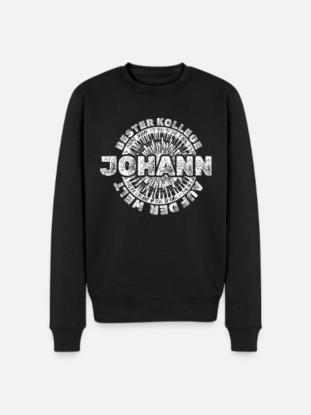 First name Johann - Men's Premium Organic Jumper - black