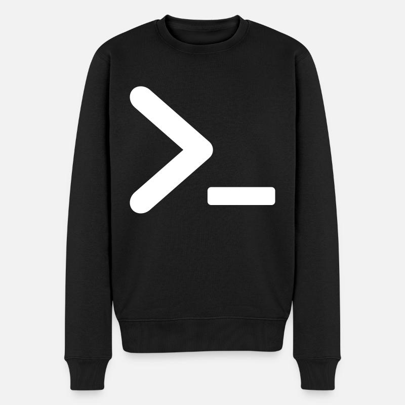 >_ OS Programm prompt - Männer Premium Bio Pullover - Schwarz