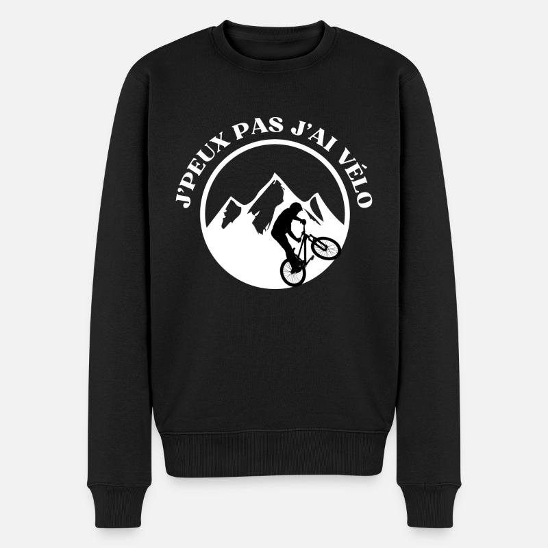 Ich kann kein Fahrrad haben - Männer Premium Bio Pullover - Schwarz