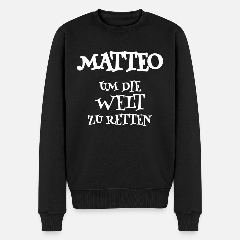 Matteo - Pull Premium bio Homme - noir