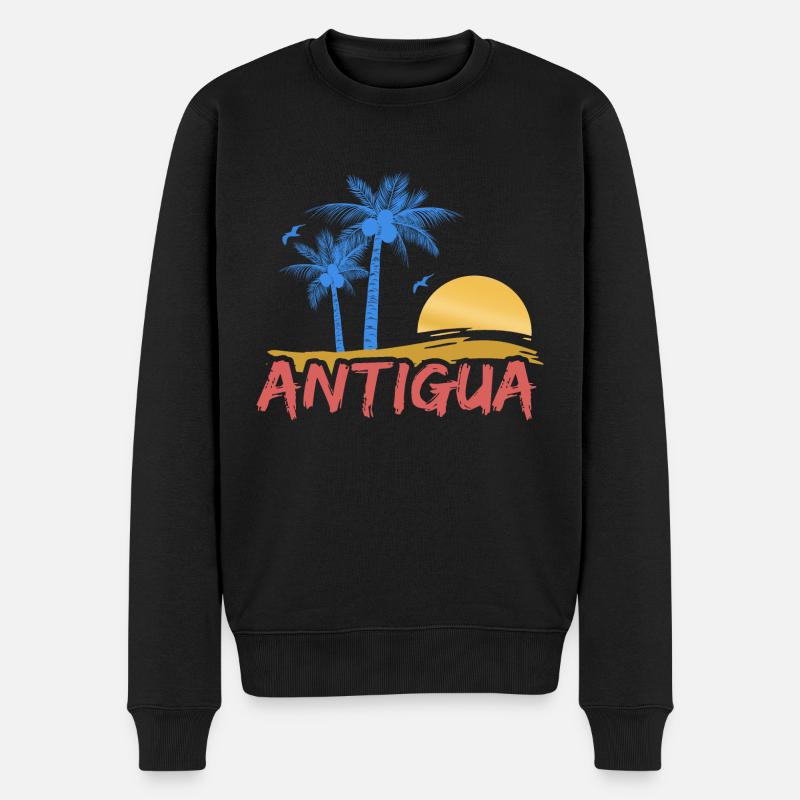 Plage d’Antigua - Pull Premium bio Homme - noir