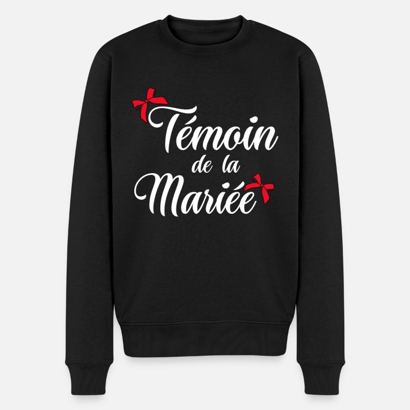 Témoin de la mariée noeud - Pull Premium bio Homme - noir