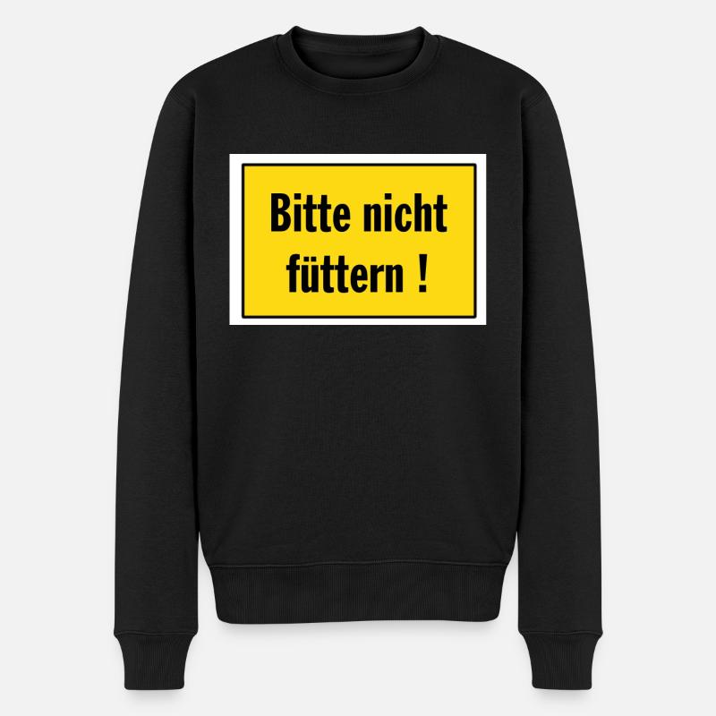 Bitte nicht füttern - AndreSi Design - Männer Premium Bio Pullover - Schwarz