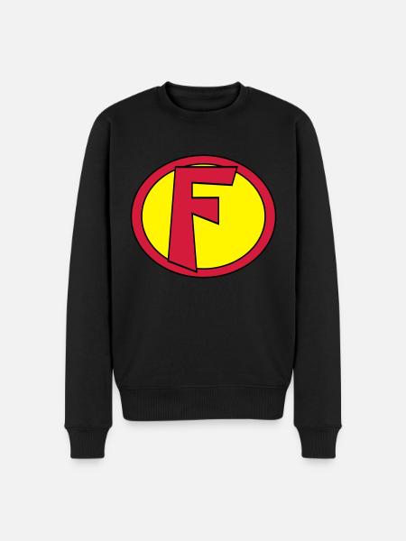 Super, Superheld, Superheldin, Hero, F - Men's Premium Organic Jumper - black