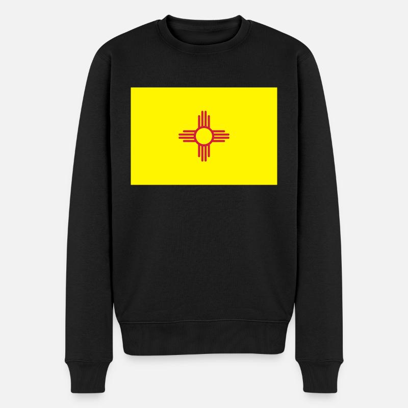Flag New Mexico - Männer Premium Bio Pullover - Schwarz