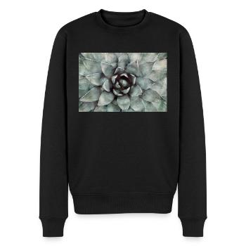Sukkulenten - Männer Premium Bio Pullover - Schwarz - Vorne - Nico (187cm)