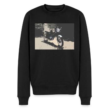 Fresko MZ TS - Männer Premium Bio Pullover - Schwarz - Vorne - Nico (187cm)