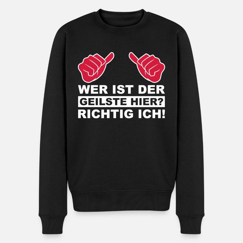 Party shirt - Männer Premium Bio Pullover - Schwarz