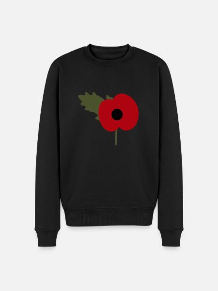 british legion poppy day - Men's Premium Organic Jumper - black